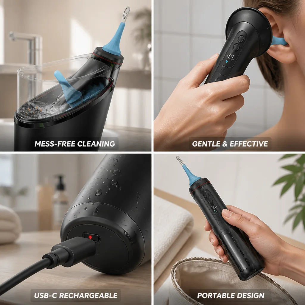 Ear Cleaner Water-Jet Waste Tank Rechargeable USB-C
