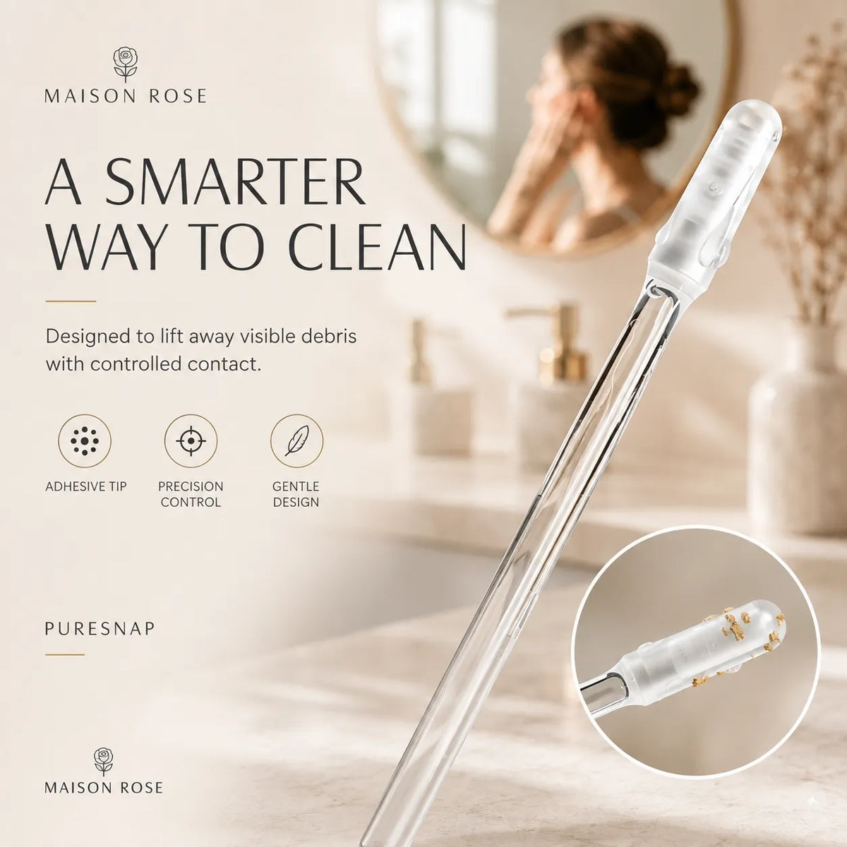 Ear Cleaning Swabs Adhesive Tips Washable Reusable 24-Pack