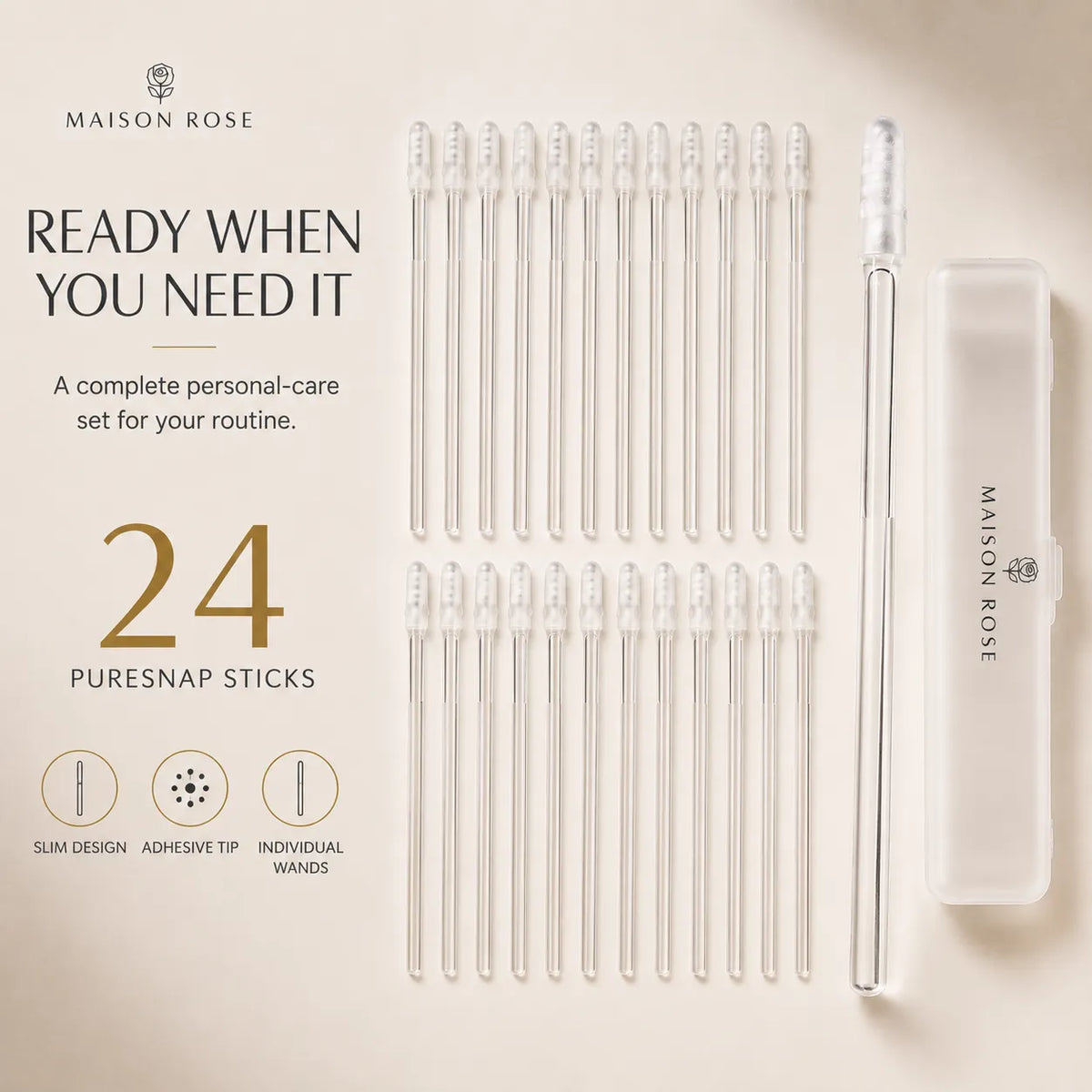 Ear Cleaning Swabs Adhesive Tips Washable Reusable 24-Pack