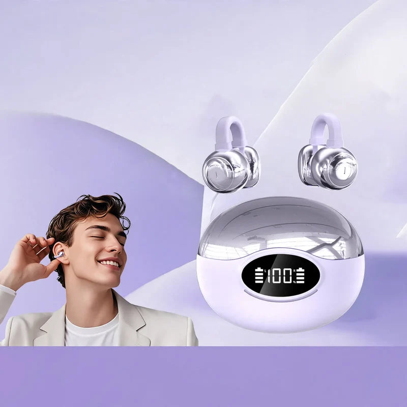 Ear Clip Headphones Real-Time AI Translation Secure Fit