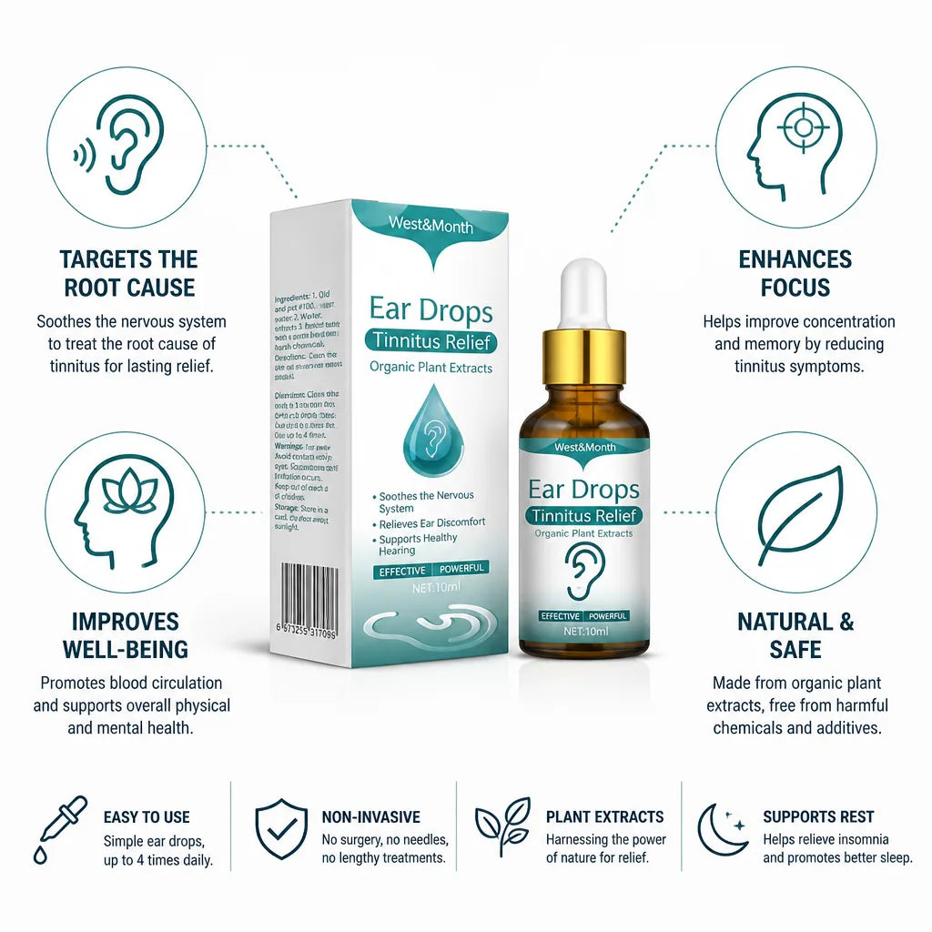 Ear Drops Tinnitus Relief Organic Plant Extracts