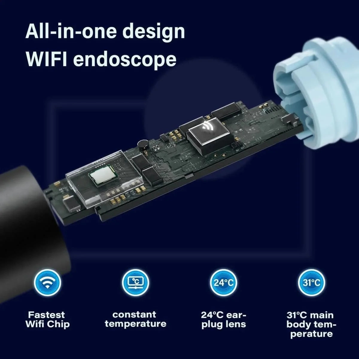 Ear Inspection Camera HD Imaging 6 LED Lights