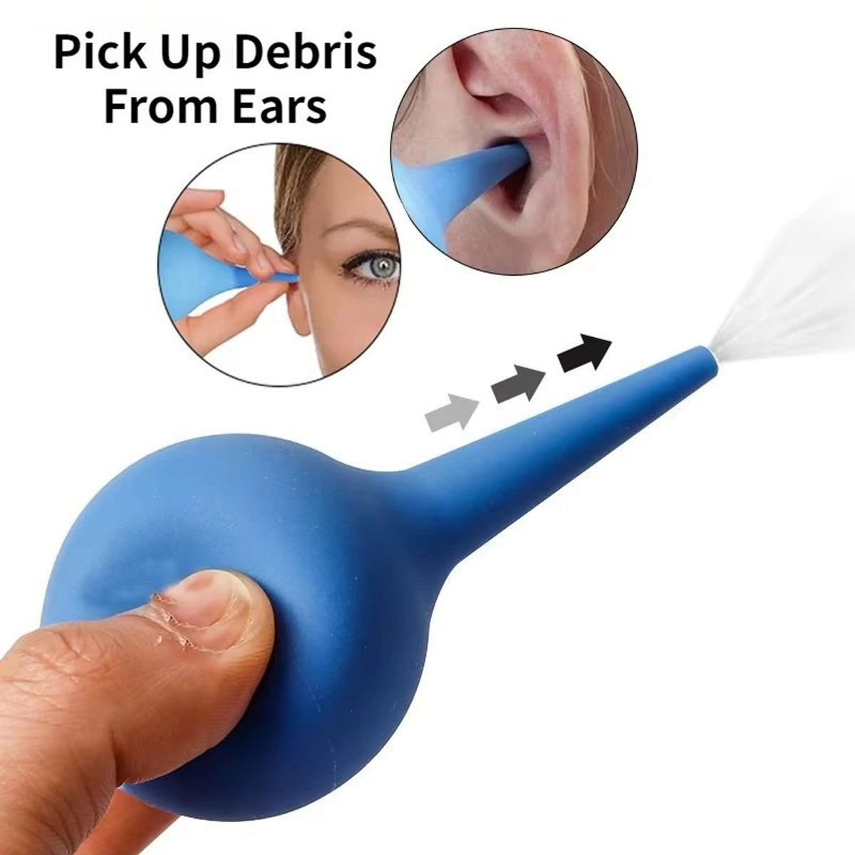 Ear Irrigation Kit Bulb Syringe & Air Blower Soft Tip