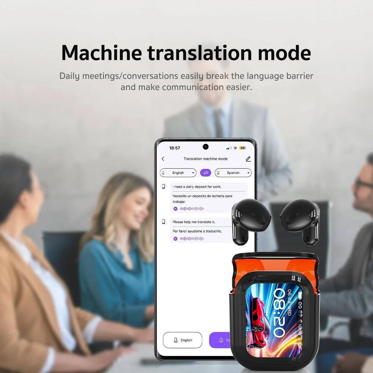 Earbuds Real-Time Translation Noise Reduction