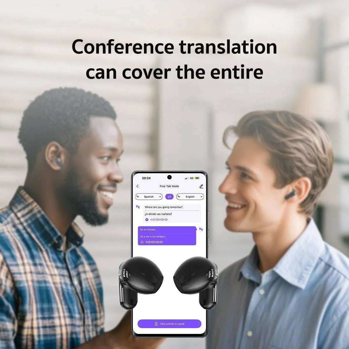 Earbuds Real-Time Translation Noise Reduction