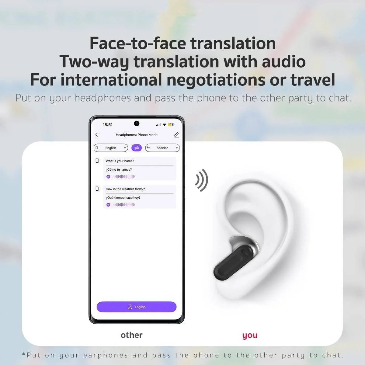 Earbuds Real-Time Translation Noise Reduction