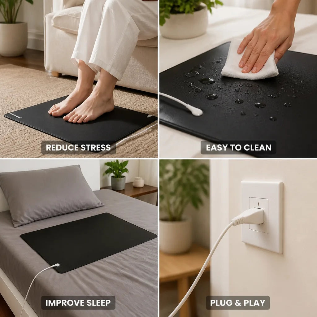 Earthing Mat Plug-In Outlet No Batteries Needed