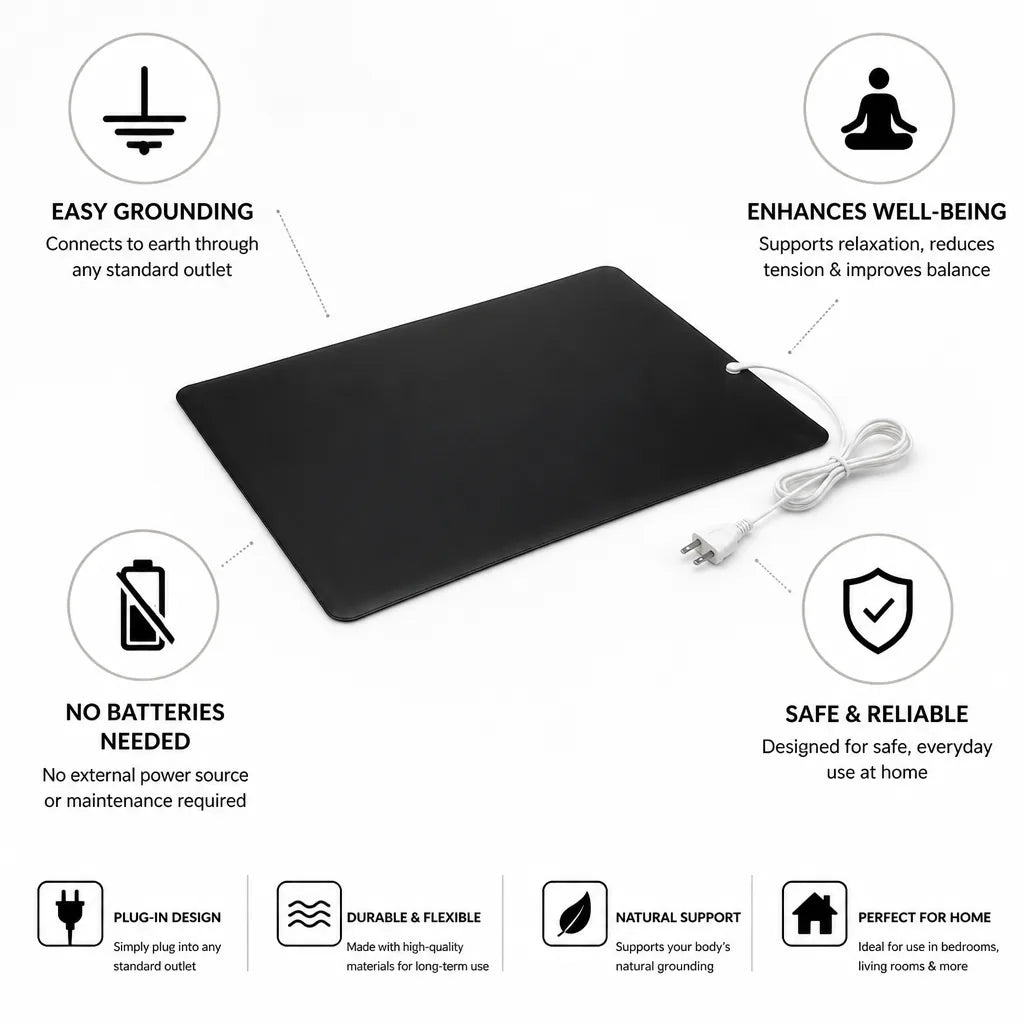 Earthing Mat Plug-In Outlet No Batteries Needed