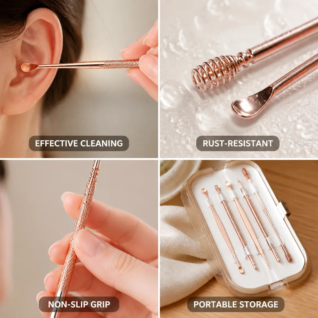 Earwax Removal Tool Medical Stainless Steel Scoop Tip