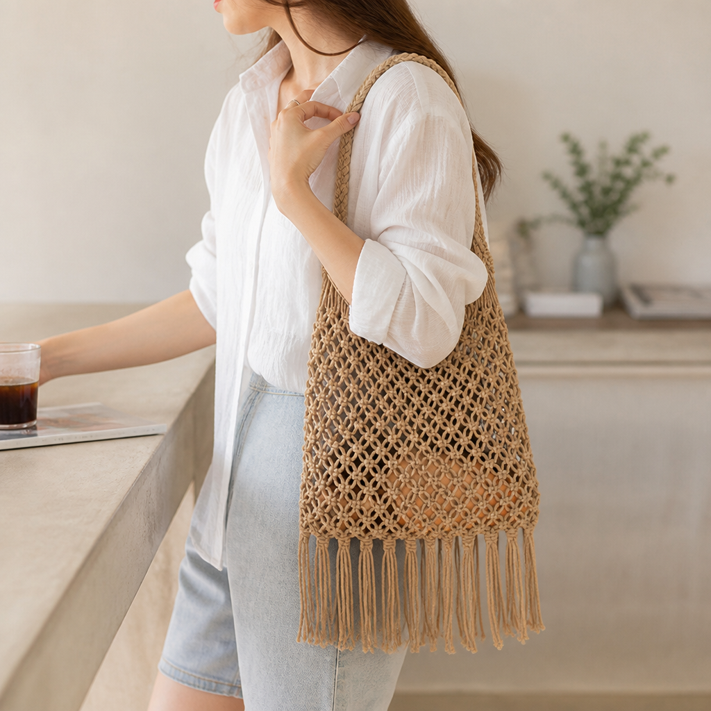 Eco-Friendly Breathable Mesh Tote Bag