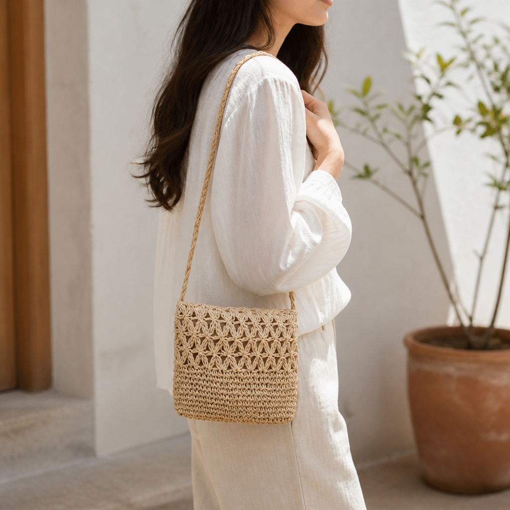 Eco-Friendly Handcrafted Macramé Shoulder Bag