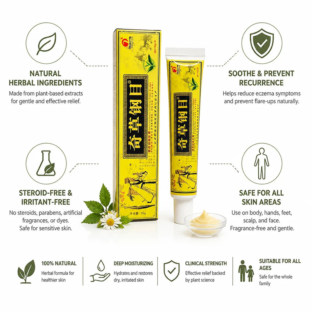 Eczema Healing Cream Organic Steroid-Free Fragrance-Free