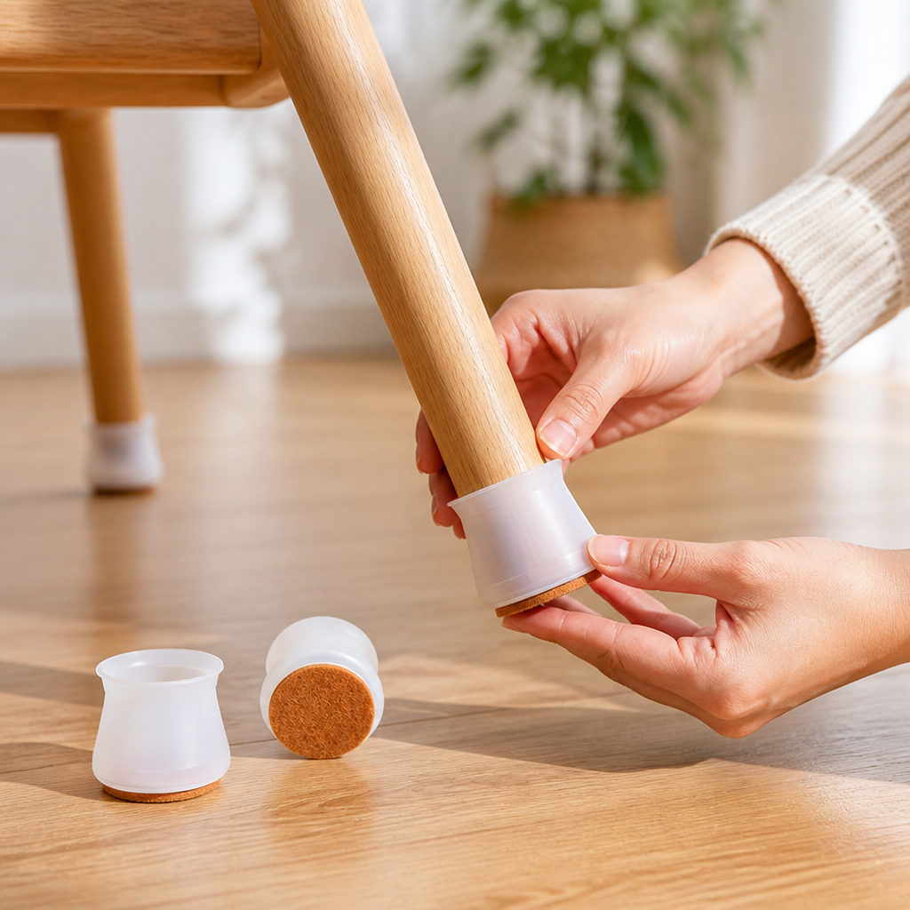 Elastic Silicone Universal Felt-Back Furniture Leg Protectors