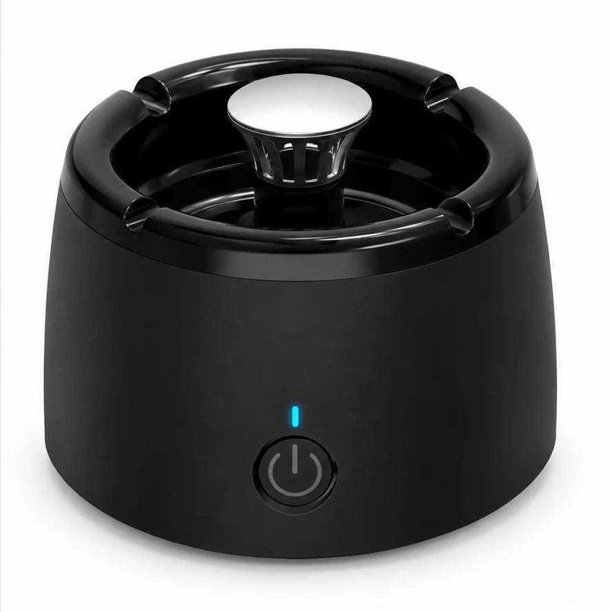 Electric Ashtray Built-In Fan Activated Carbon Filter Rechargeable