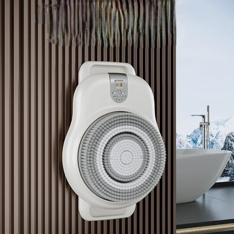 Electric Back Scrubber Wall-Mounted Rechargeable Exfoliating Massage