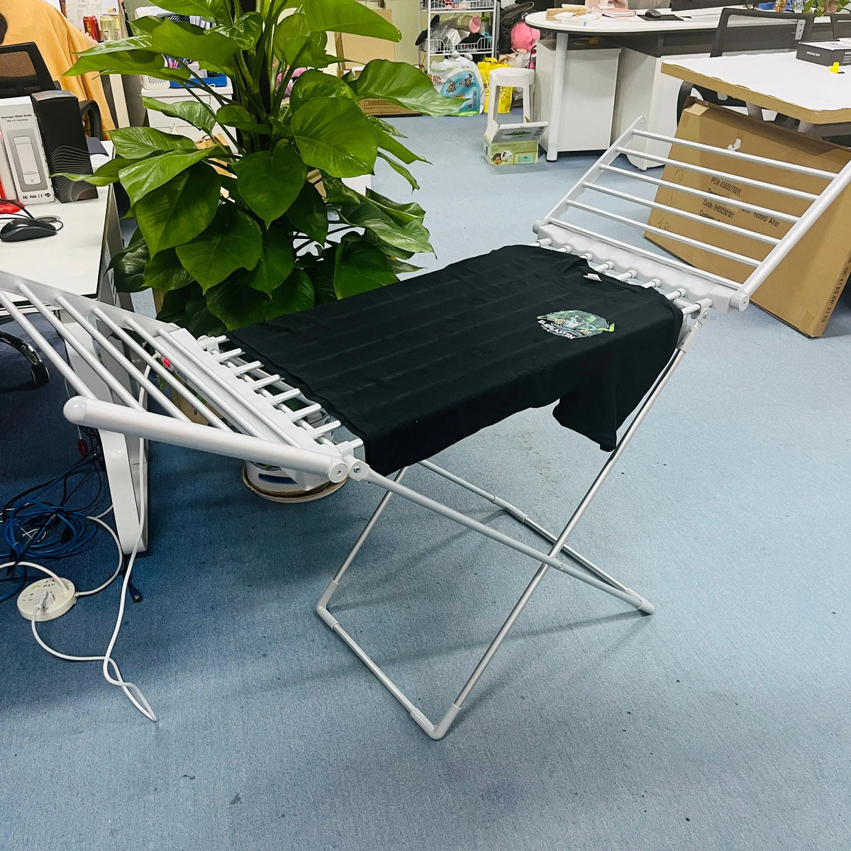 Electric Clothes Drying Rack Heated Aluminum Bars Foldable Design