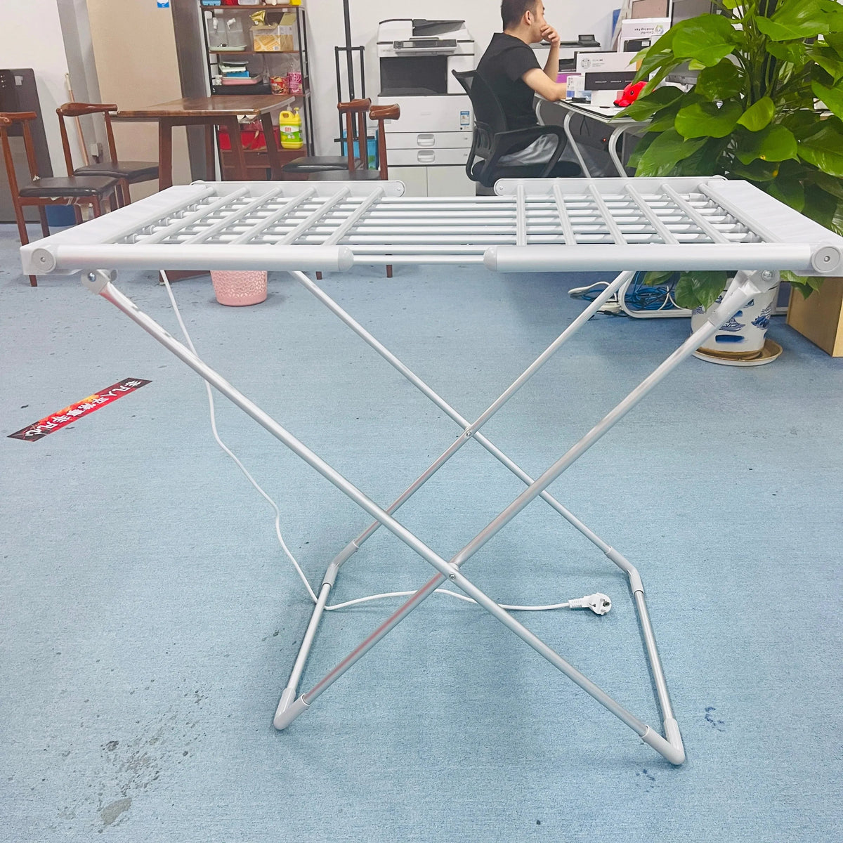 Electric Clothes Drying Rack Heated Aluminum Bars Foldable Design