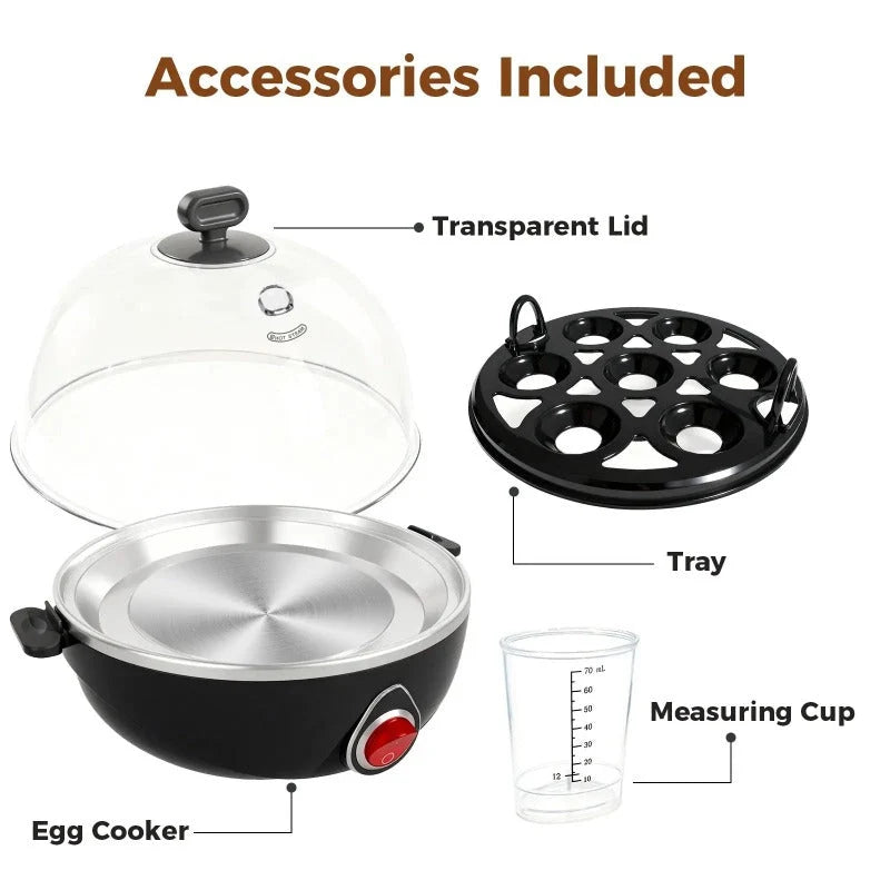 Electric Egg Cooker Up to 7 Eggs Overheat Protection