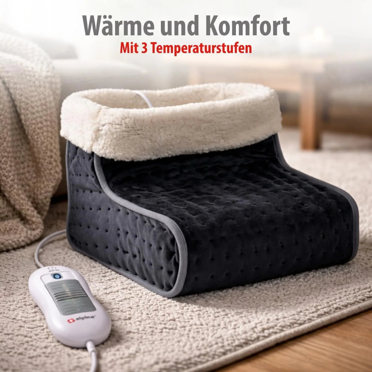 Electric Foot Warmer 3 Heat Settings Washable Lining