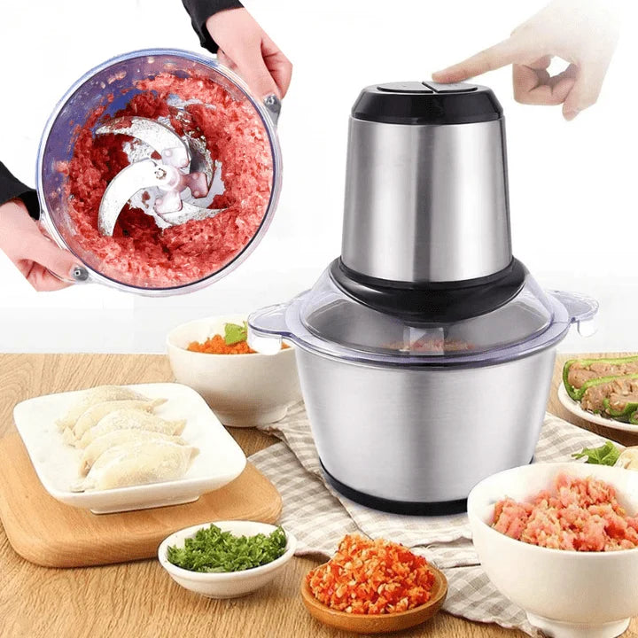 Electric Grinder Powerful Motor Adjustable Grind Stainless Steel 2L