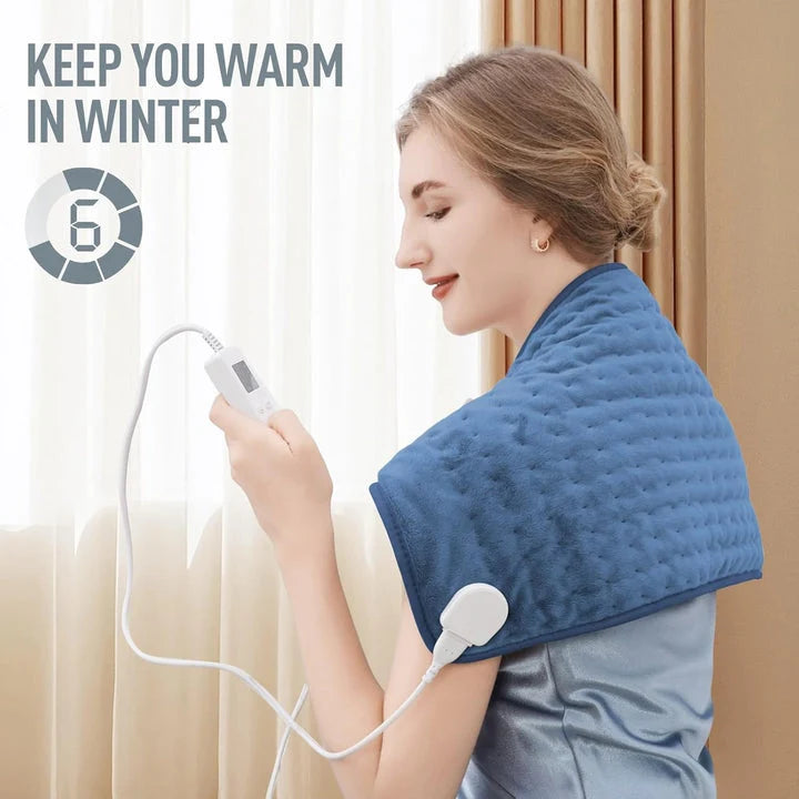 Electric Heating Pad Microplush Adjustable Heat & Auto Shutoff