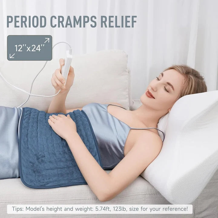 Electric Heating Pad Microplush Adjustable Heat & Auto Shutoff
