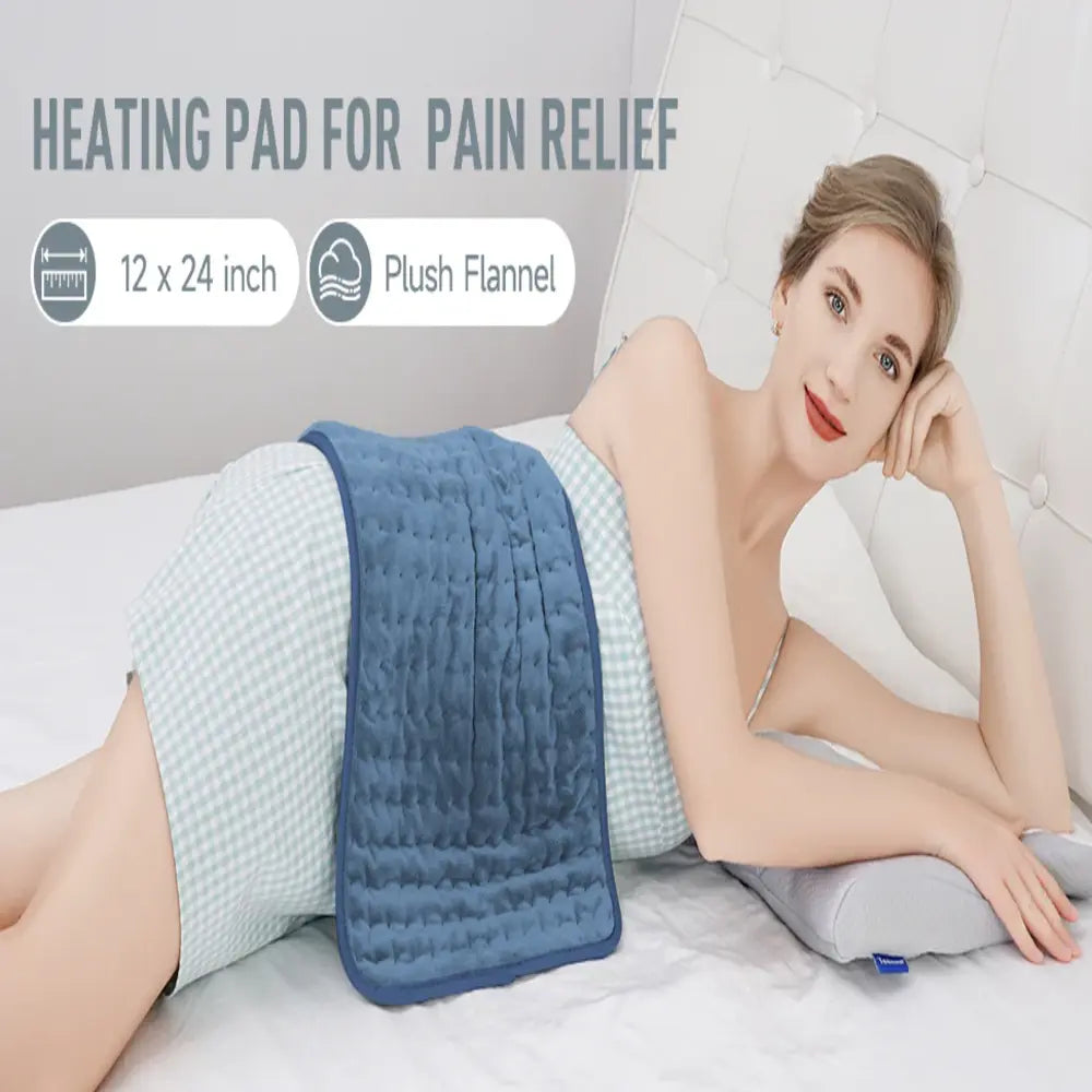Electric Heating Pad Microplush Adjustable Heat & Auto Shutoff