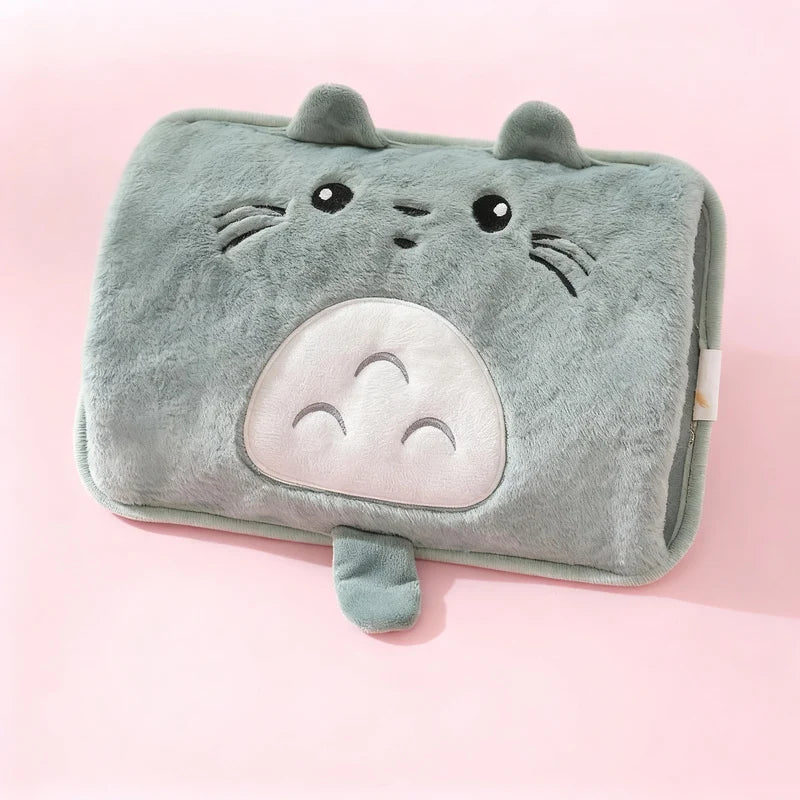 Electric Hot Water Bottle Soft Plush Cover Automatic Shut-Off