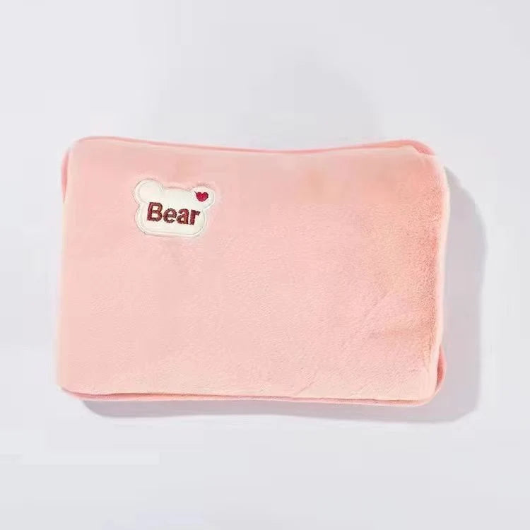 Electric Hot Water Bottle Soft Plush Cover Automatic Shut-Off
