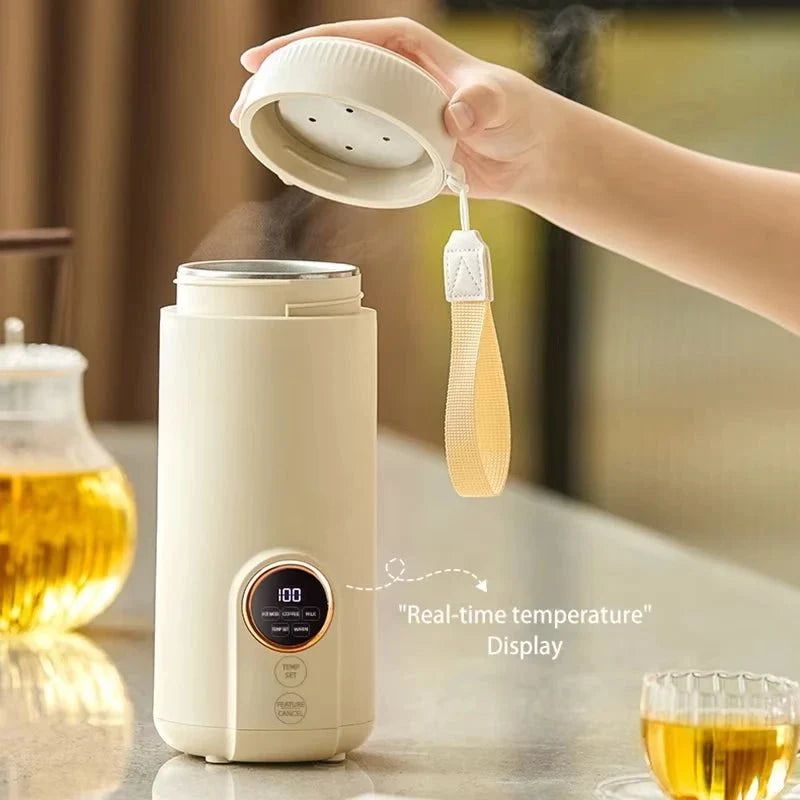 Electric Kettle Compact Travel Adjustable Temperature 18.6 Oz
