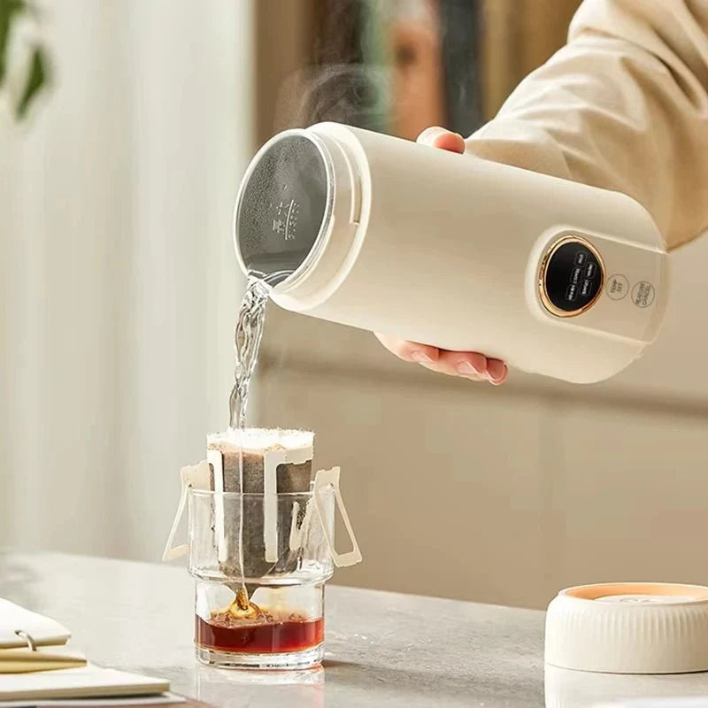 Electric Kettle Compact Travel Adjustable Temperature 18.6 Oz