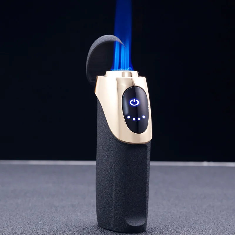 Electric Lighter Metal Tri-Flame Touch-Sense Ignition