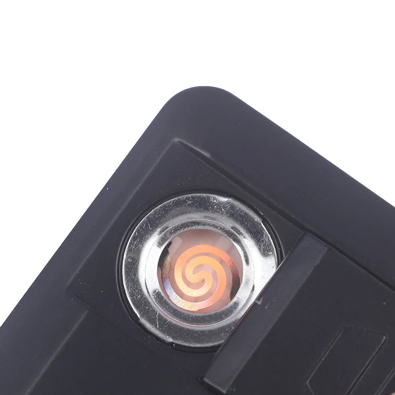 Electric Lighter Phone Stand Windproof USB Rechargeable