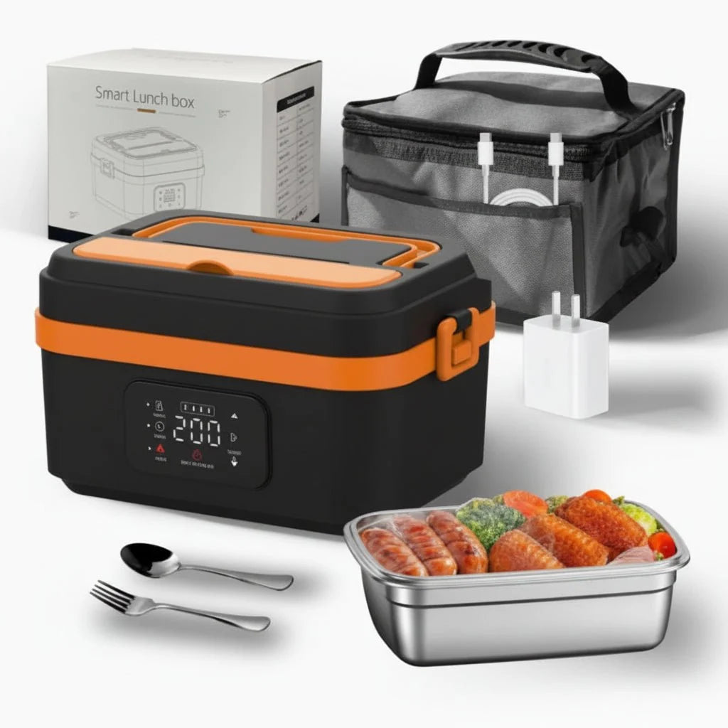 Electric Lunch Box Cordless Self-Heating Stainless Steel 1L