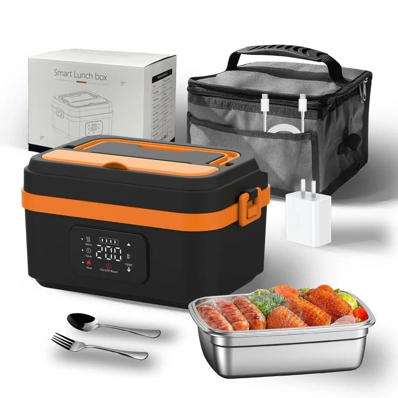 Electric Lunch Box Cordless Self-Heating Stainless Steel 1L