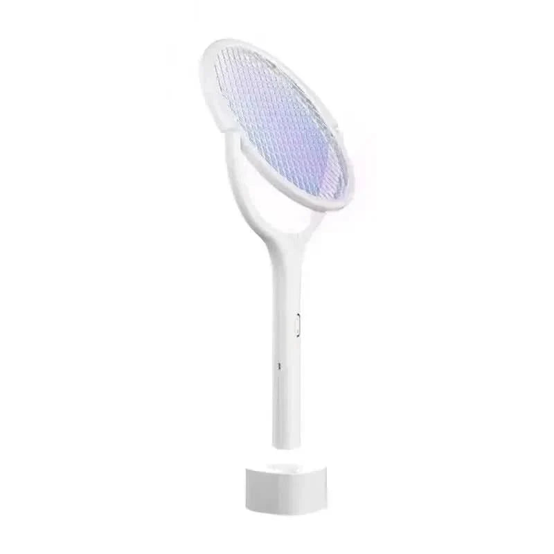 Electric Mosquito Swatter LED Lamp Adjustable Head USB Rechargeable