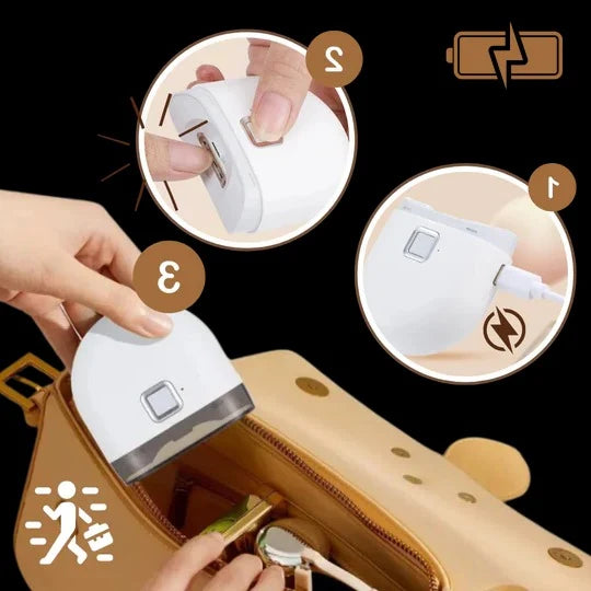 Electric Nail Clipper Automatic Grinder Dual Speed LED Light