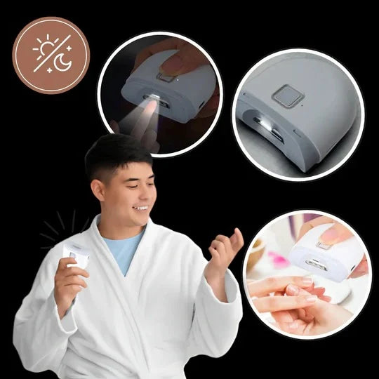 Electric Nail Clipper Automatic Grinder Dual Speed LED Light