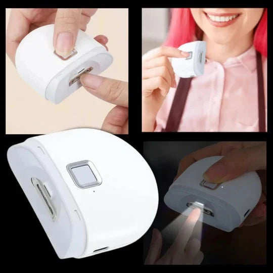 Electric Nail Clipper Automatic Grinder Dual Speed LED Light