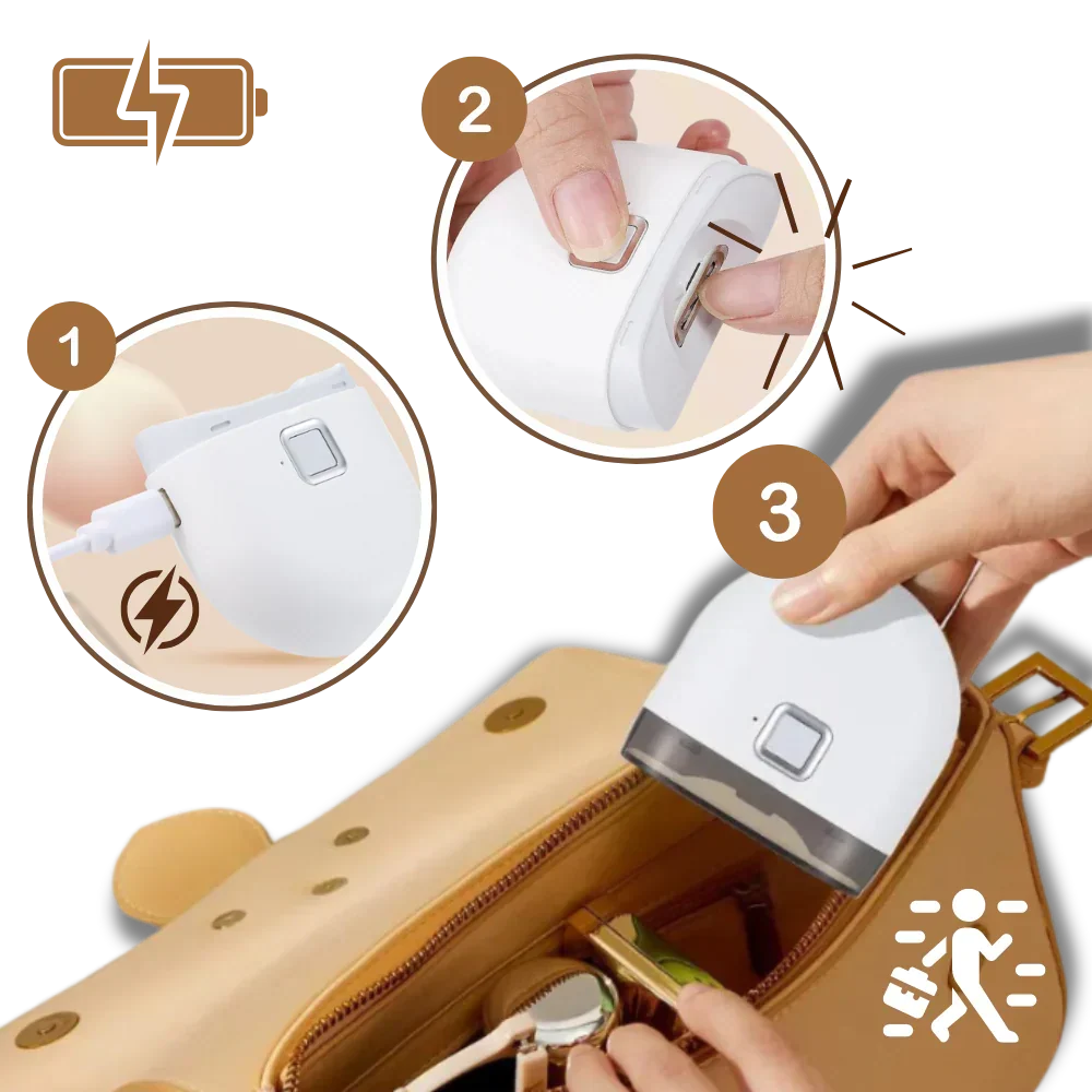Electric Nail Clipper Automatic Grinding Built-In Light Rechargeable Two-Speed