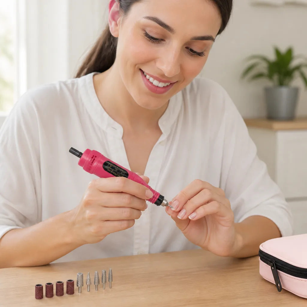 Electric Nail File Cordless USB Rechargeable 6 Attachments