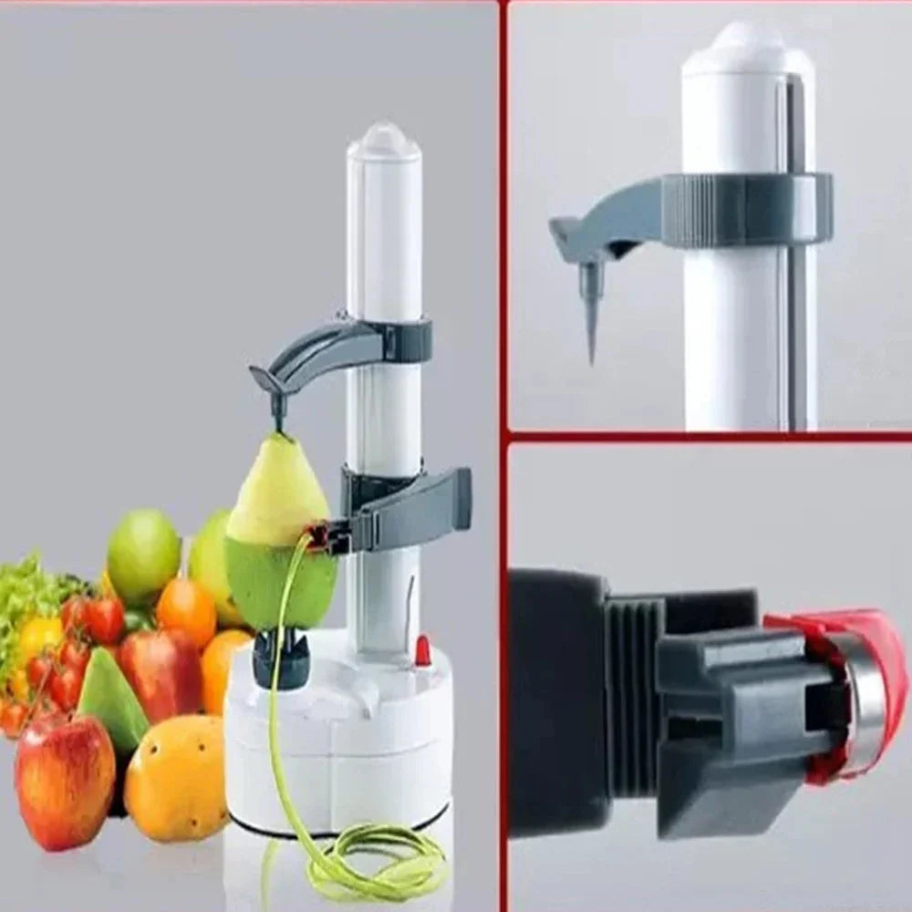 Electric Potato Peeler Automatic Shutoff & Adjustable Chamber