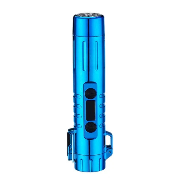 Electric Shaver Built-In Lighter USB Rechargeable Travel-Ready