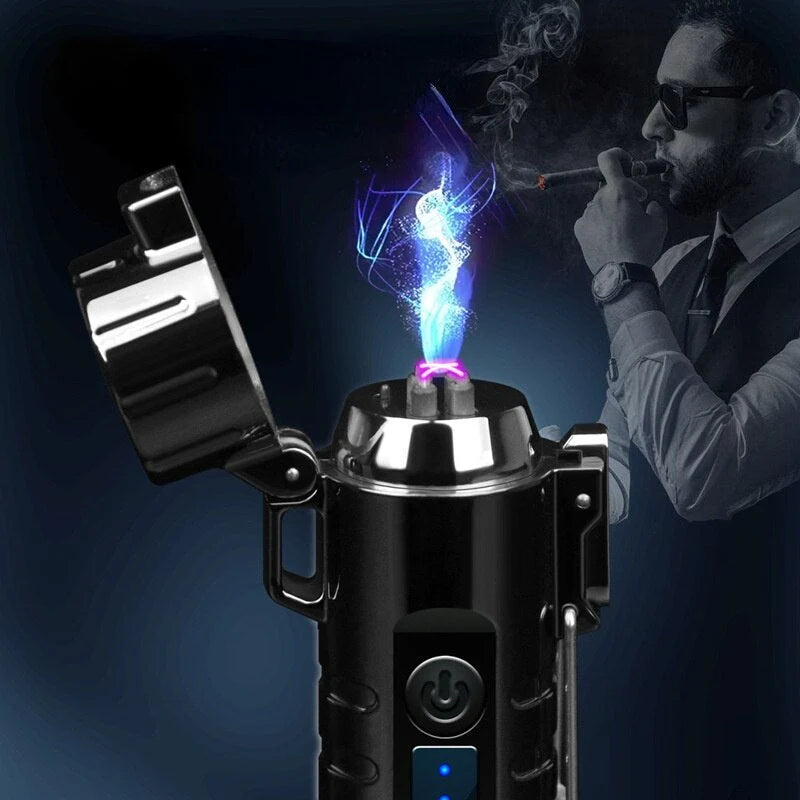 Electric Shaver Built-In Lighter USB Rechargeable Travel-Ready