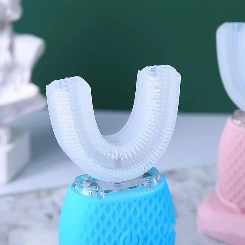 Electric Toothbrush U-Shaped 360-Degree Coverage Rechargeable with Blue Light