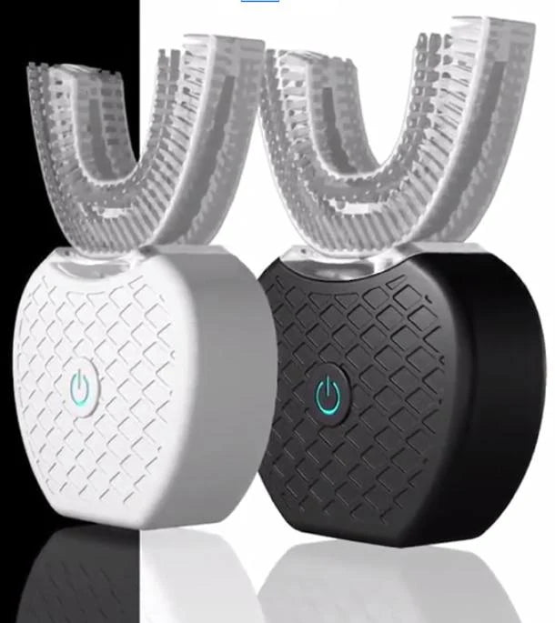 Electric Toothbrush U-Shaped 5000 Vibrations Per Minute Blue Light