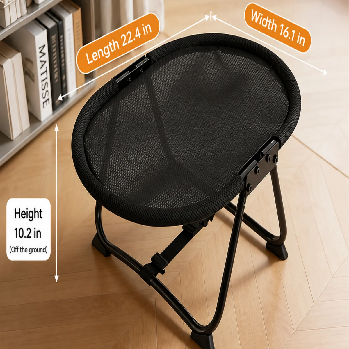 Elevated Pet Bed Breathable Mesh Foldable Iron Frame