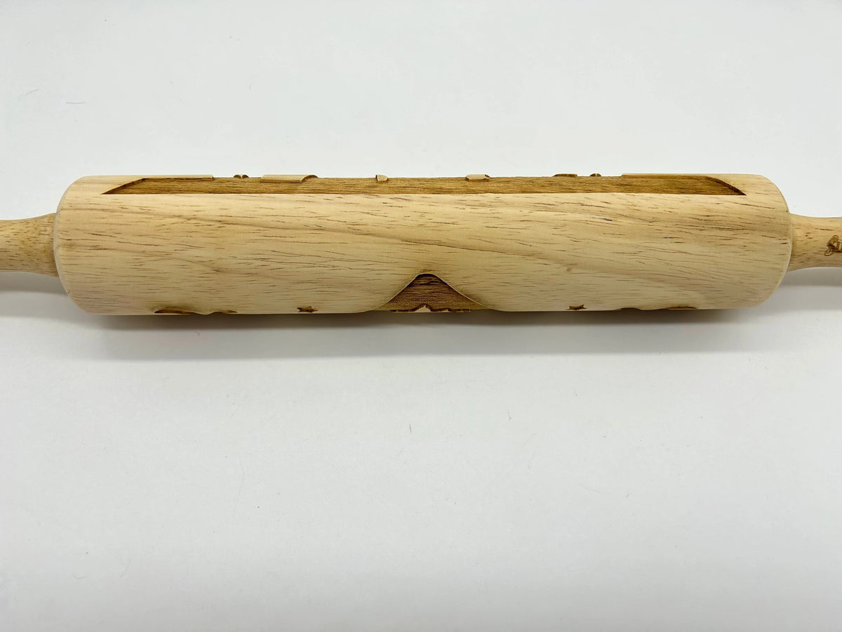 Embossing Rolling Pin Laser-Cut Nativity Scene