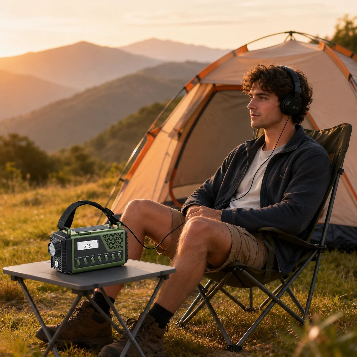 Emergency Radio Hand Crank & Solar Charging 10,000 mAh Battery
