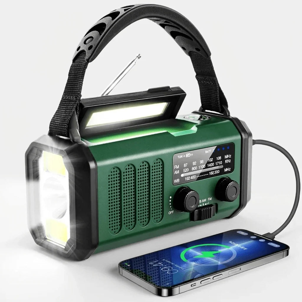 Emergency Radio NOAA Solar Hand Crank USB Charging